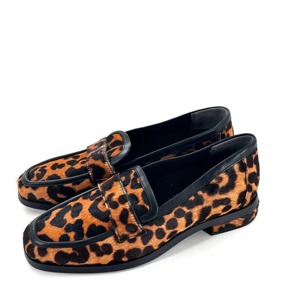 Vionic Sellah Leather Loafers 6 Leopard NWOT Flats Comfort Capsule Career - Picture 4 of 9